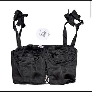 NWT Princess Polly Black Corset Top